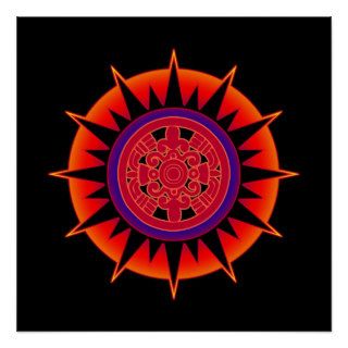 Aztec Sun Poster