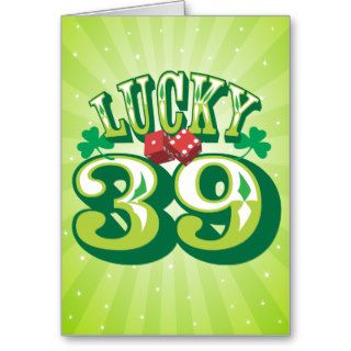 Lucky 39 Birthday Card
