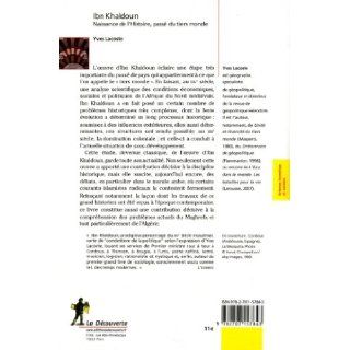 Ibn Khaldoun (French Edition) Yves Lacoste 9782707157843 Books