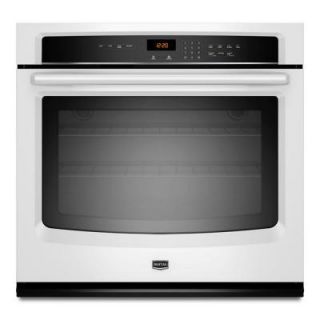Maytag 30 in. Single Electric Wall Oven Self Cleaning in White MEW7530AW