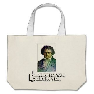 Ludwig van Beethoven in color Tote Bags