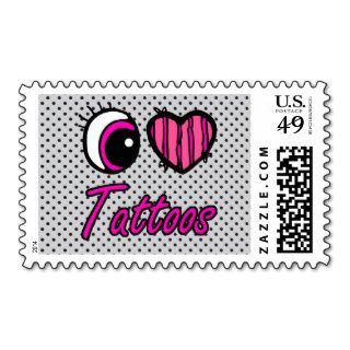 Emo Eye Heart I Love Tattoos Postage Stamp