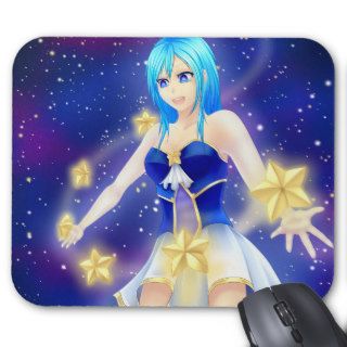 Magical anime star girl mousepad