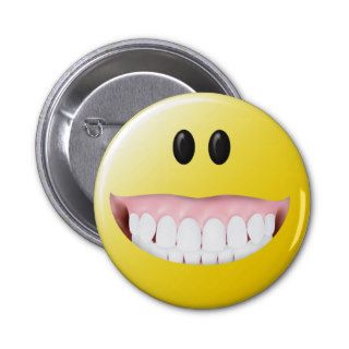 Big Gums Smiley Face Button