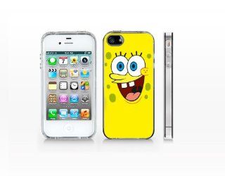 PGP5 205   Face Spongebob, 2D Printted Clear case, Iphone 5 Case, Hard Plasti Cell Phones & Accessories