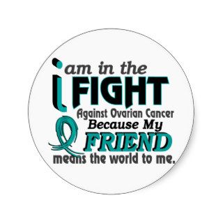 Friend Means World To Me Ovarian Cancer Sticker