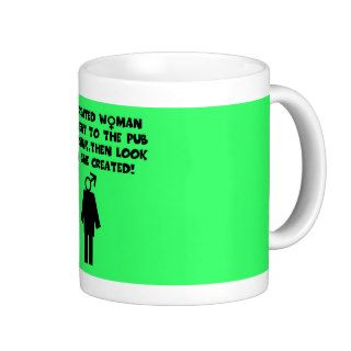 Funny feminist slogan anti men coffee mug