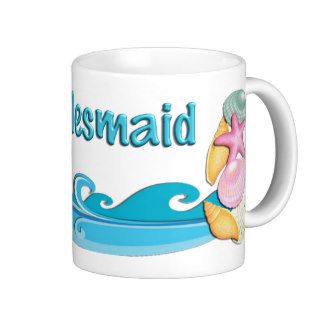 Beach theme Bridesmaid gift coffee mug cup