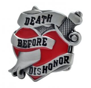 Death Before Dishonor Belt Buckle Painted Metal Cool Heart Unique Hip New Clothing