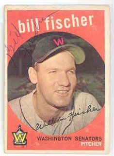 Bill Fischer AUTO 1959 Topps #230 Senators Sports Collectibles