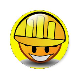 Happy Face Smiley Hard Hat Stickers