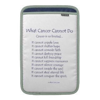 What Cancer Cannot Do Poem Prayer iPad Sleeve Case