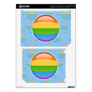 Rainbow Gay Lesbian Pride Bubble Flag Skins For Wii