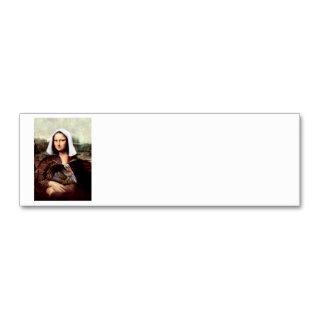Thanksgiving Mona Lisa Pilgrim Business Cards