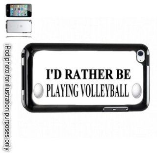 I'd Rather Be Playing Volleyball Apple iPod 4 Touch Hard Case Cover Shell Black 4th Generation   Players & Accessories