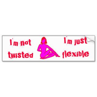 Twisted   Funny yoga bumper sticker