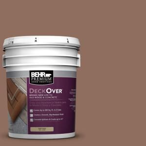 BEHR Premium DeckOver 5 gal. #SC 148 Adobe Brown Wood and Concrete Paint 500005
