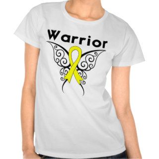 Bladder Cancer Warrior Tribal Butterfly Shirts