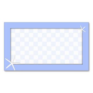 Starfish Blue Checkerboard Escort Cards Business Card Template
