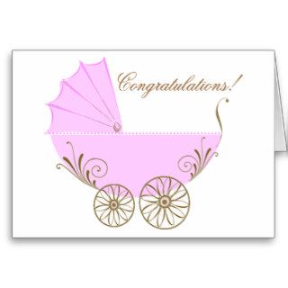 Congratulations on your new baby girl greeting car greeting card