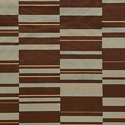 Meticulously Woven Contemporary Free form Brown/Teal Geometric Squares Rug (7'9 x 11'2) Surya 7x9   10x14 Rugs