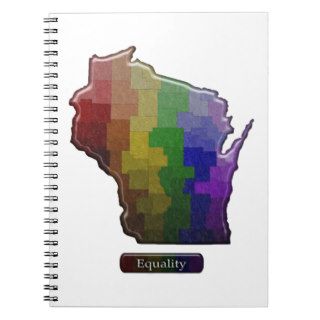 LGBT Equality Wisconsin Rainbow Map   LGBT Equalit Spiral Notebooks