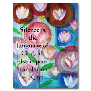 Inspirational  Rumi quote Postcards