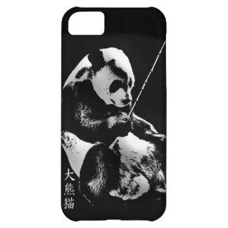 Asian Giant Panda Bear Cub playing with Bamboo Case For iPhone 5C