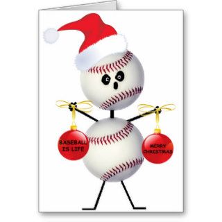 Baseball Christmas Greeting Cards