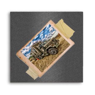 Vintage Army Truck Envelope