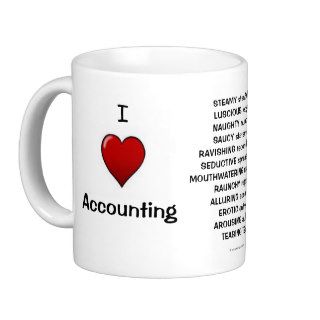 I Love Accounting   triple sided mug