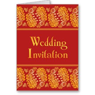 Indian Wedding Folded Card Invitation