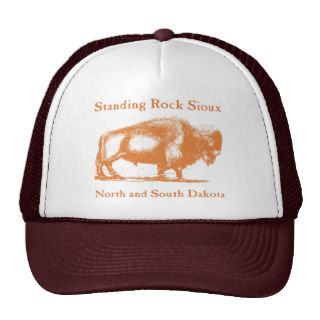 Standing Rock Sioux Tribe brown Trucker Hats