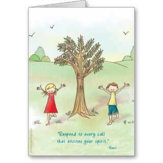 Begin Within   Tree Pose Greeting Card