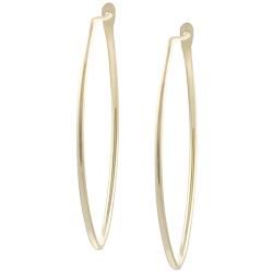 Goldfill 46 mm Oval Hoop Earrings Tressa Collection Gold Overlay Earrings