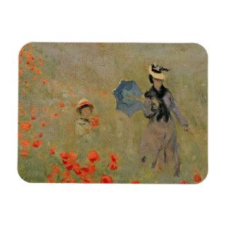 Wild Poppies, near Argenteuil Rectangle Magnets