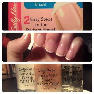 Sally Hansen Hard As Nails French Manicure Set   Sheer Opal   3 ct  Nail Growth Formula Treatments  Beauty