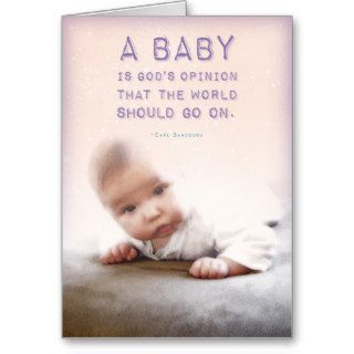 New baby girl   ~Carl Sandburg Greeting Cards