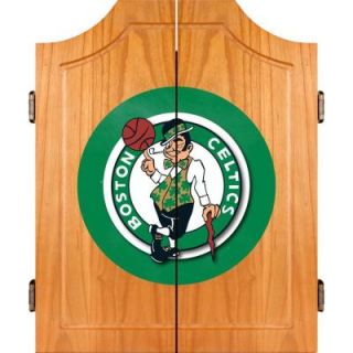 Trademark Wood Finish Dart Cabinet Set   NBA Boston Celtics NBA7000 BC