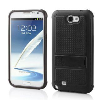 Century Accessory High Impact Hard Case Kickstand Cover Skin For Samsung Galaxy Note 2 N7100 Black Cell Phones & Accessories