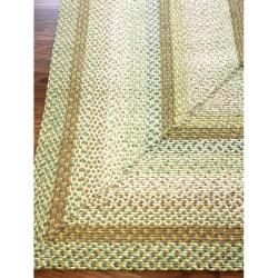 nuLOOM Handmade Cotton Fabric Braided Beige Chalet Rug (7'6 x 9'6) Nuloom 7x9   10x14 Rugs