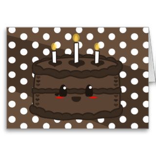 Kawaii Cake   Chocolate Card