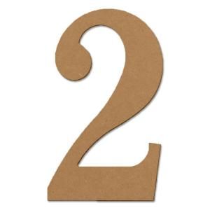 Design Craft MIllworks 8 in. MDF Classic Wood Number (2) 47388