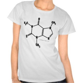 Caffeine Molecular Structure T shirts