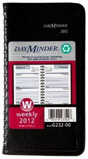 DayMinder Recycled Weekly Planner, 3 x 6 Inches, Black, 2012 (G232 00)  Appointment Books And Planners 