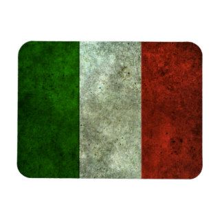 Italian Flag Aged Steel Effect Rectangle Magnets