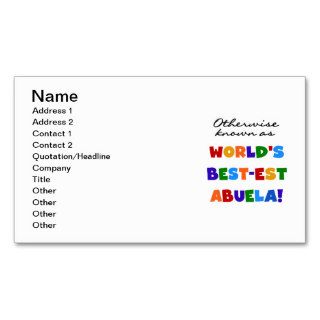 Otherwise Known as World's Best est Abuela Gifts Business Card