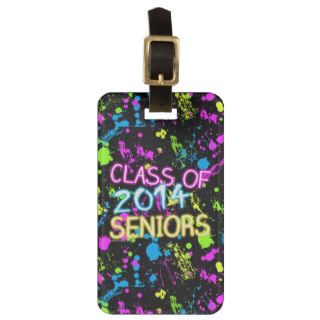 Neon Graffiti Class of 2014 Seniors Graduation Luggage Tags
