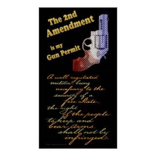 2nd amendment Gun Permit Posters