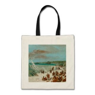 Portage Around the Falls of Niagara at Table Rock Canvas Bags
